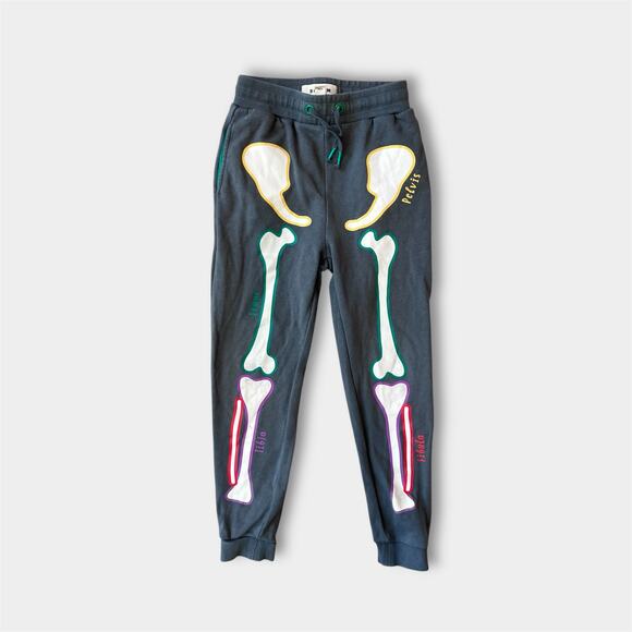 Mini Boden Halloween Skeleton Jogger Smoke Grey 6 - Picture 1 of 10
